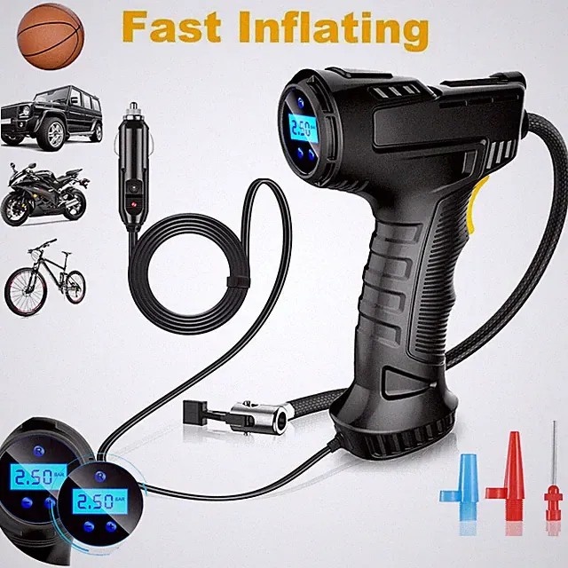 12V Electrical Air Pump Portable Tire Inflatable Pump for Car Bicycle