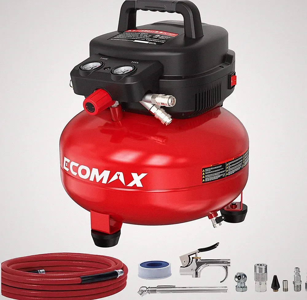6 Gallon Pancake Air Compressor 150 PSI with 10 Pcs Kit