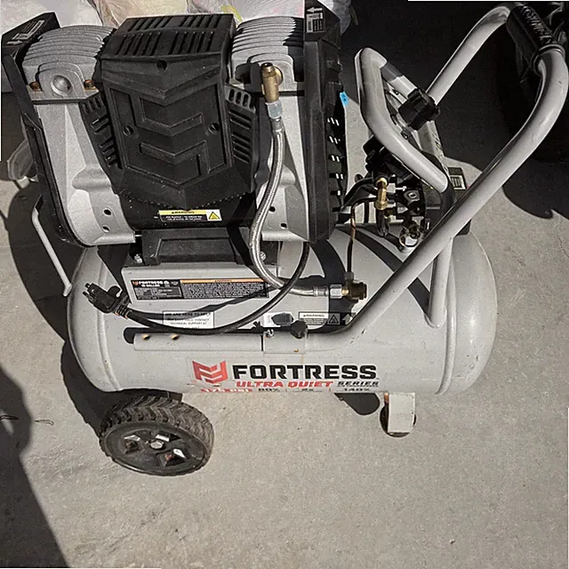 FORTRESS 10 Gallon, 175 PSI Ultra Quiet Oil-Free Horizontal Shop Auto Air Compre