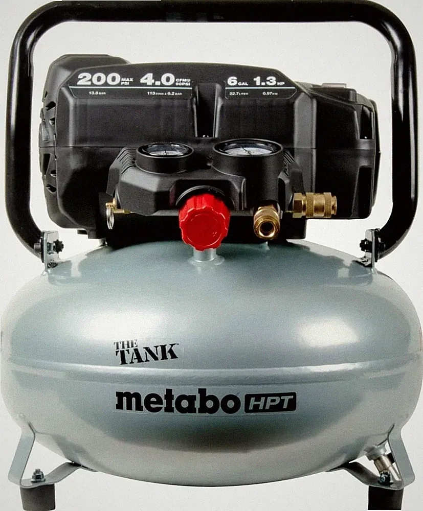 Portable 6 Gallon Pancake Air Compressor 200 PSI for Nailers and More